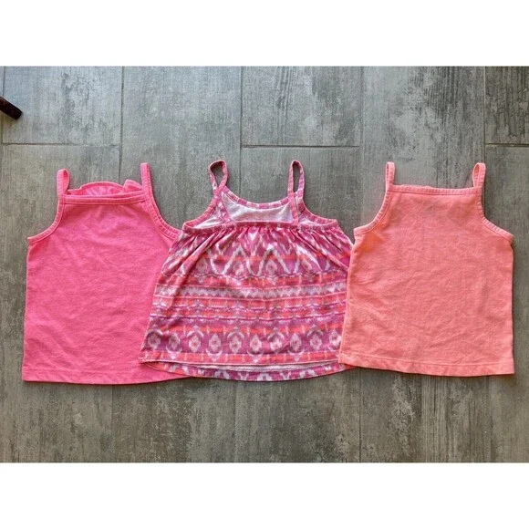 Set of 3 Lot Toddler Baby Girl Sleeveless Tank Top Cotton Casual Ruffle 24m 2T - Picture 8 of 9